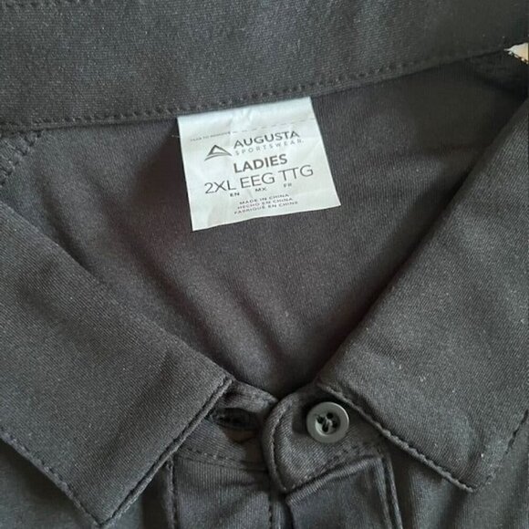 Augusta Sportswear - Women's Two-Tone Vital Polo - 5029 - Black & White - 2XL - Picture 5 of 6